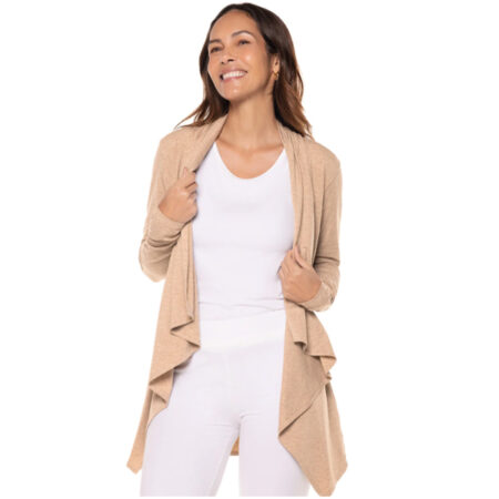 Ropa para mujer con Protección Solar UPF 50+ Coolibar Sun Wrap Dark Taupe Heather