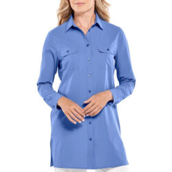 Vestido elegante de botones para mujer con protección UV y protección UPF 50+