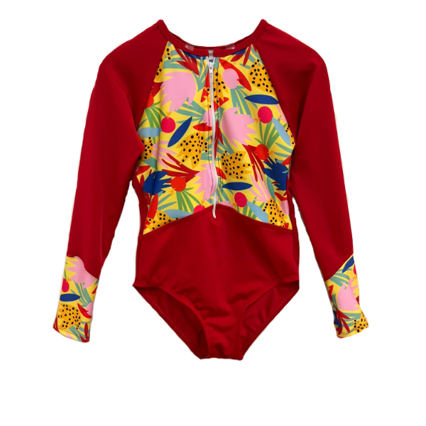 Traje de Baño Para Niña Manga Larga con Protección Solar UPF 50+ Traje de Baño Para Niña Manga Larga con Protección Solar UPF 50+